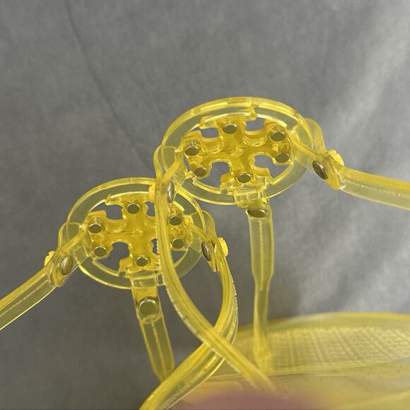 Tory Burch Mini Miller Jelly Flip Flop Thong Sandals Citrus Yellow Women's 7 - Picture 9 of 9